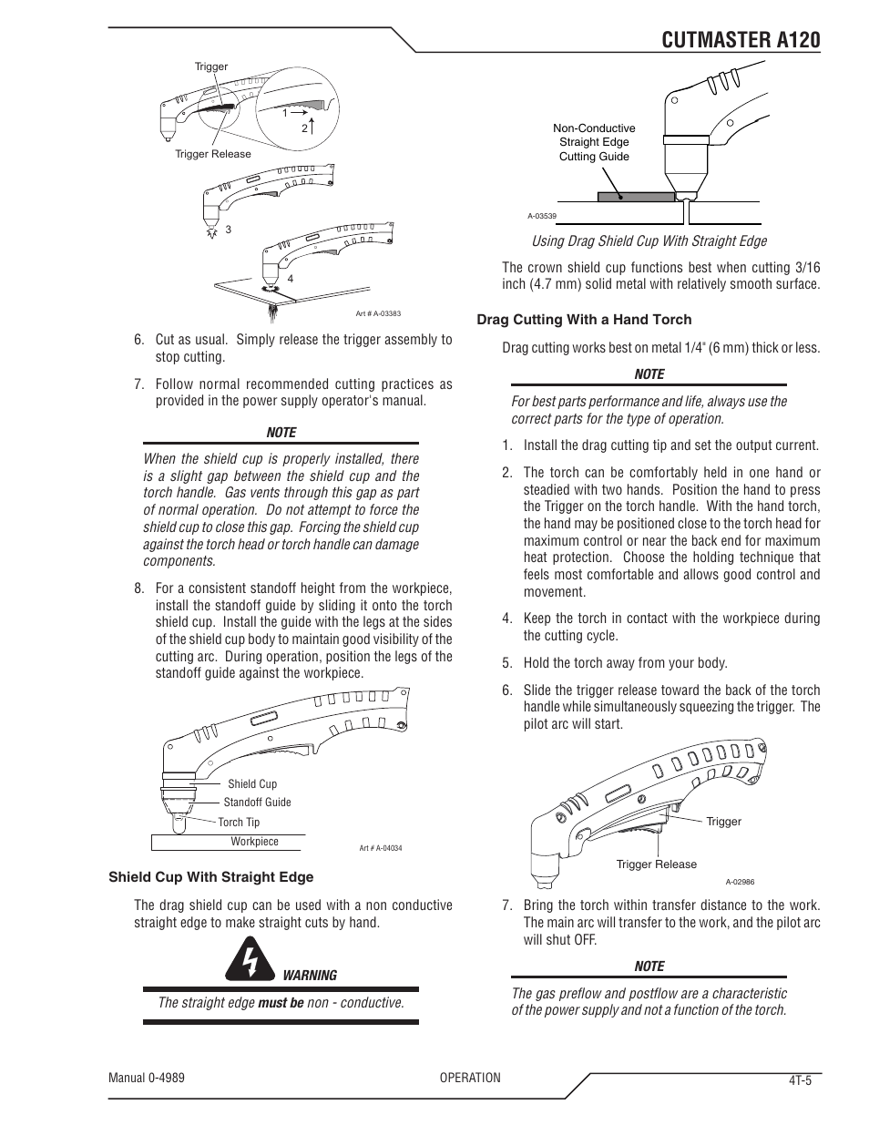 Cutmaster a120 | Tweco A120 CutMaster User Manual | Page 39 / 140