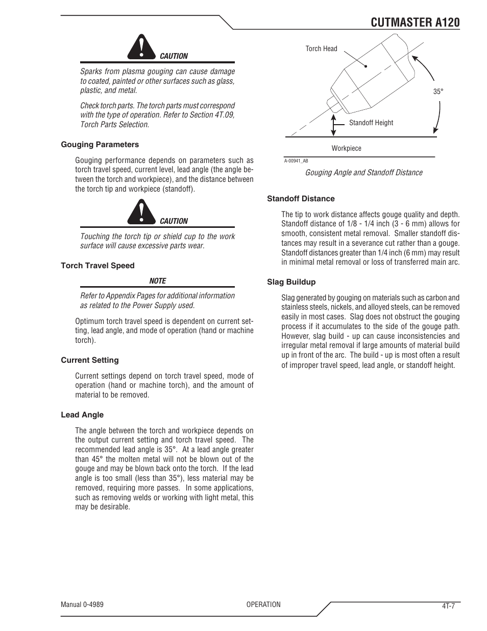 Cutmaster a120 | Tweco A120 CutMaster User Manual | Page 41 / 140