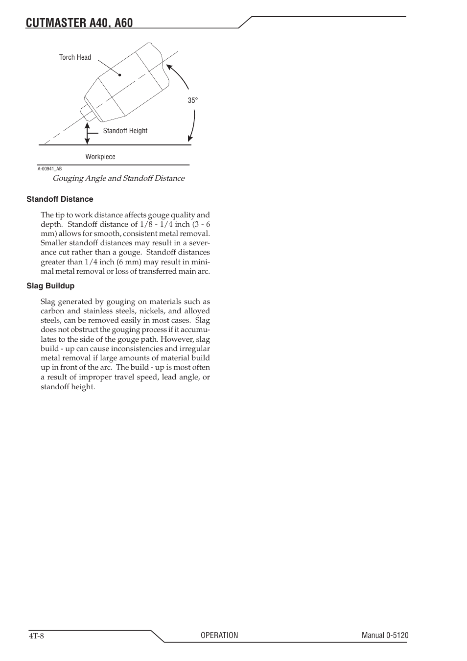 Cutmaster a40, a60 | Tweco A40-A60 CutMaster User Manual | Page 42 / 96