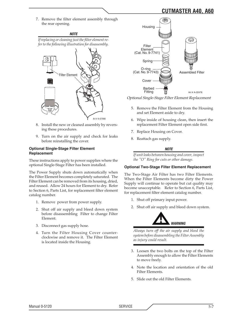 Cutmaster a40, a60 | Tweco A40-A60 CutMaster User Manual | Page 71 / 96