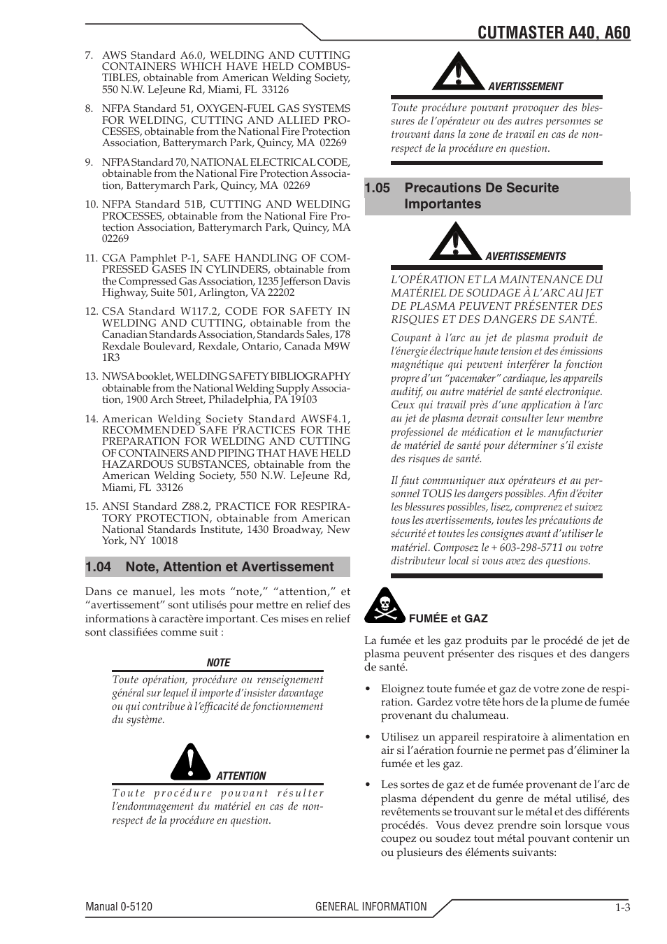 Cutmaster a40, a60 | Tweco A40-A60 CutMaster User Manual | Page 9 / 96