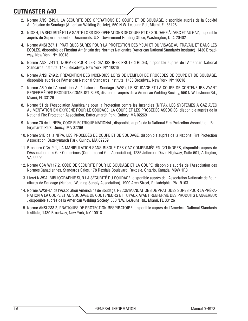 Cutmaster a40 | Tweco A40 CutMaster User Manual | Page 12 / 112
