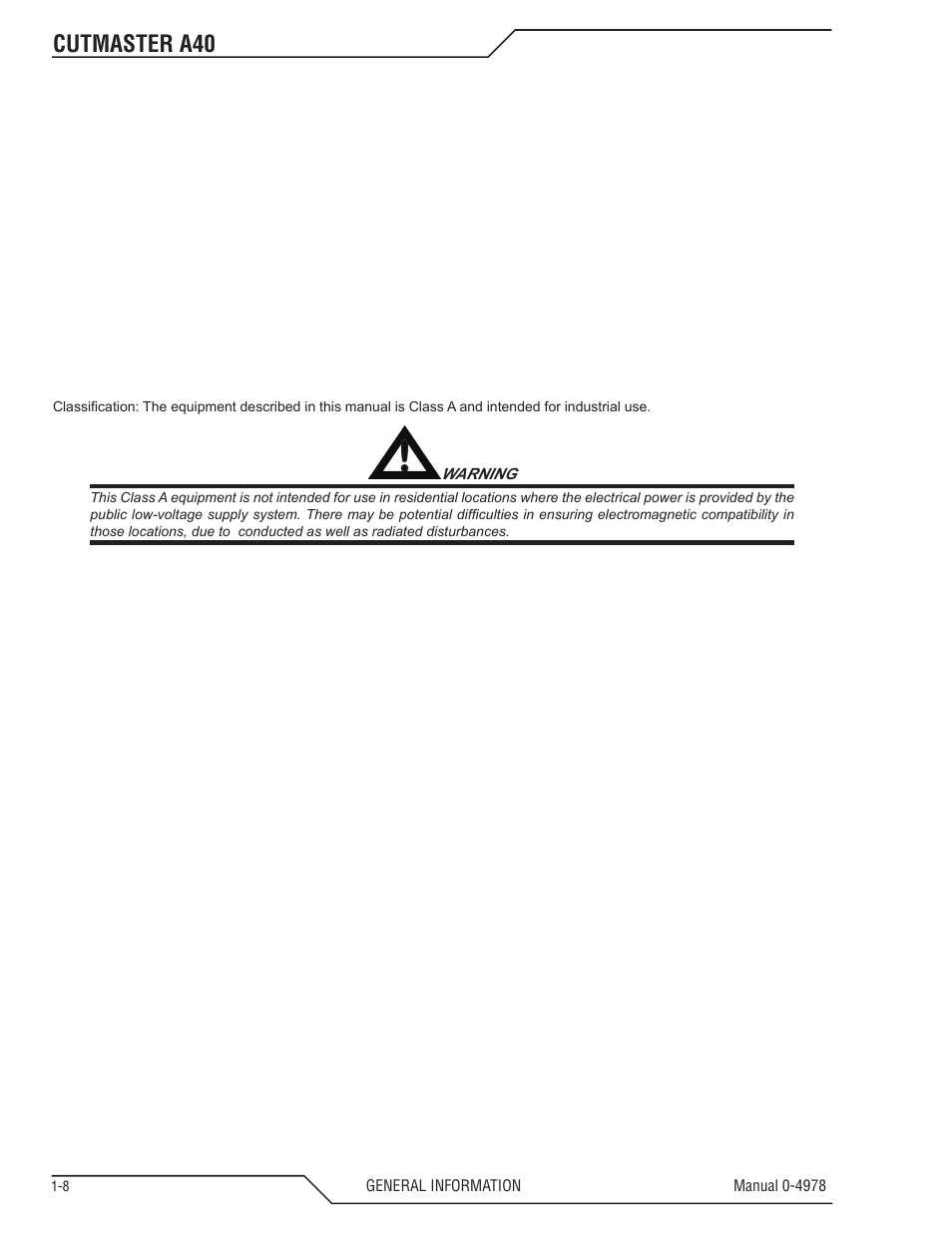 Cutmaster a40 | Tweco A40 CutMaster User Manual | Page 14 / 112