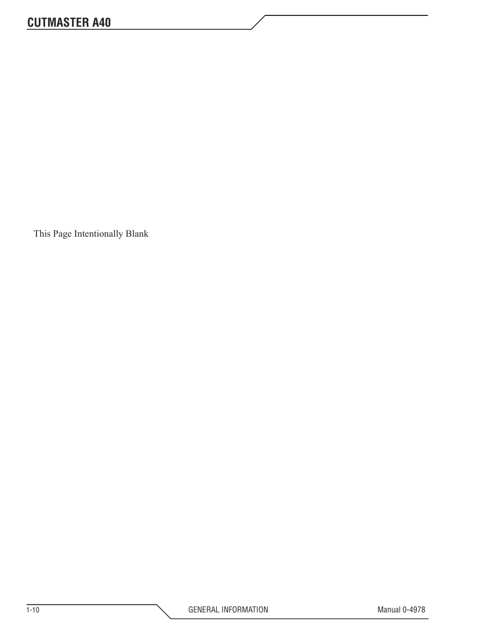 Cutmaster a40 | Tweco A40 CutMaster User Manual | Page 16 / 112