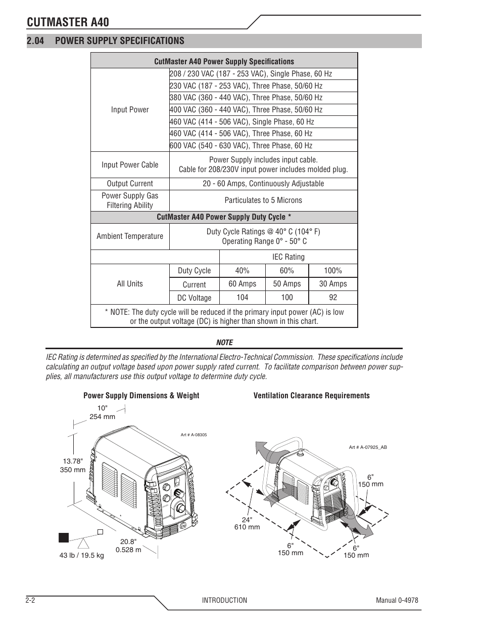 Cutmaster a40 | Tweco A40 CutMaster User Manual | Page 18 / 112