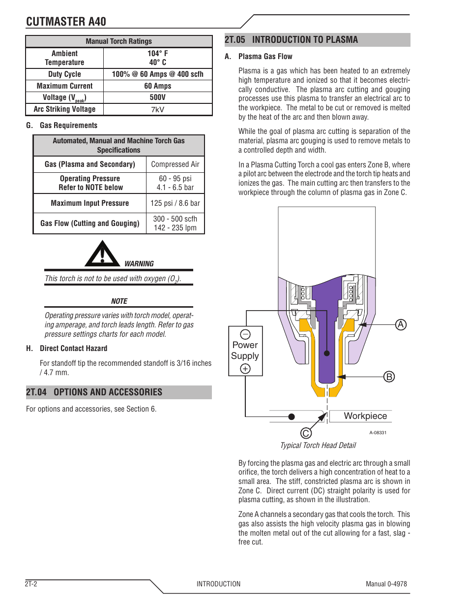 Cutmaster a40 | Tweco A40 CutMaster User Manual | Page 22 / 112
