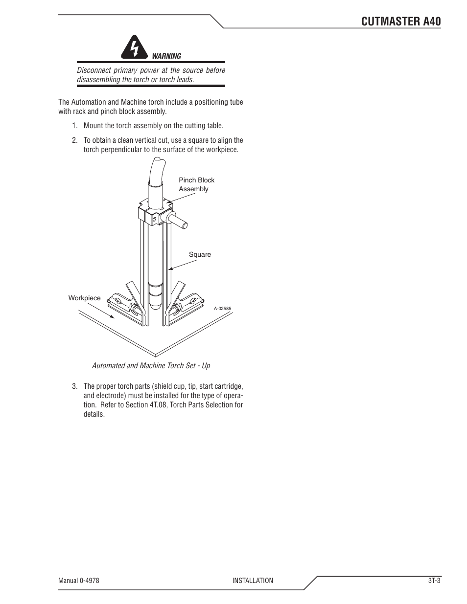 Cutmaster a40 | Tweco A40 CutMaster User Manual | Page 33 / 112