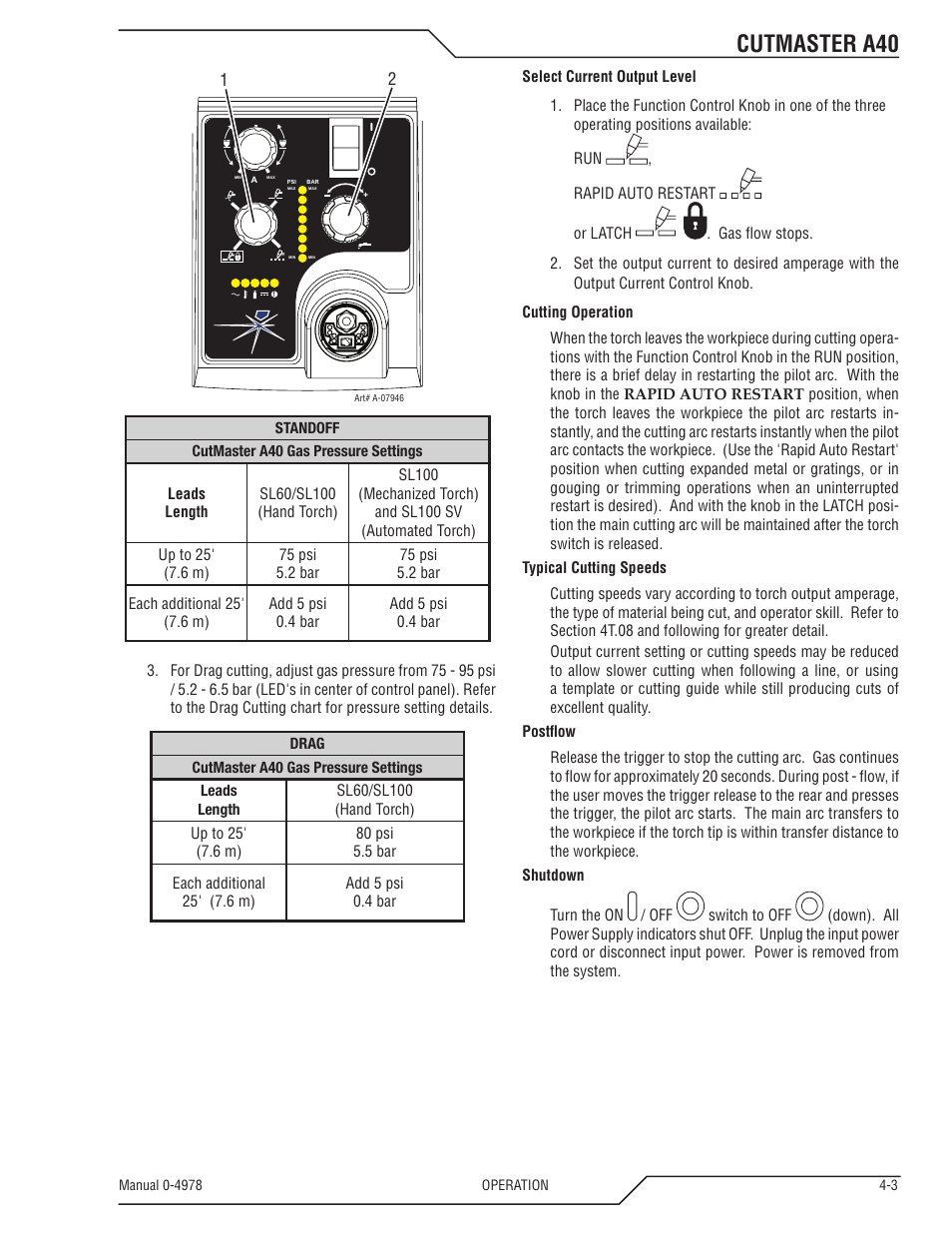 Cutmaster a40 | Tweco A40 CutMaster User Manual | Page 37 / 112