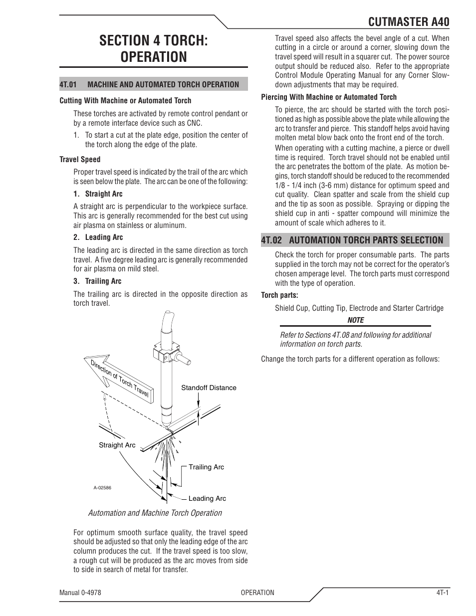 Cutmaster a40 | Tweco A40 CutMaster User Manual | Page 39 / 112