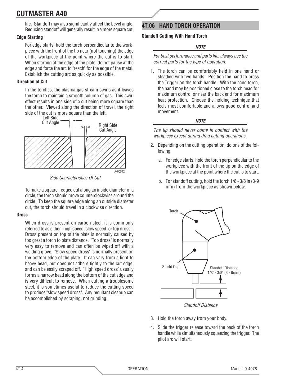 Cutmaster a40 | Tweco A40 CutMaster User Manual | Page 42 / 112