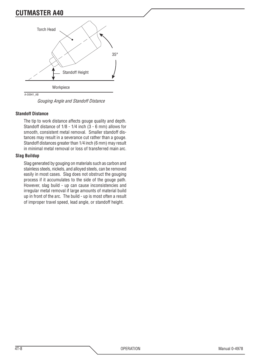 Cutmaster a40 | Tweco A40 CutMaster User Manual | Page 46 / 112