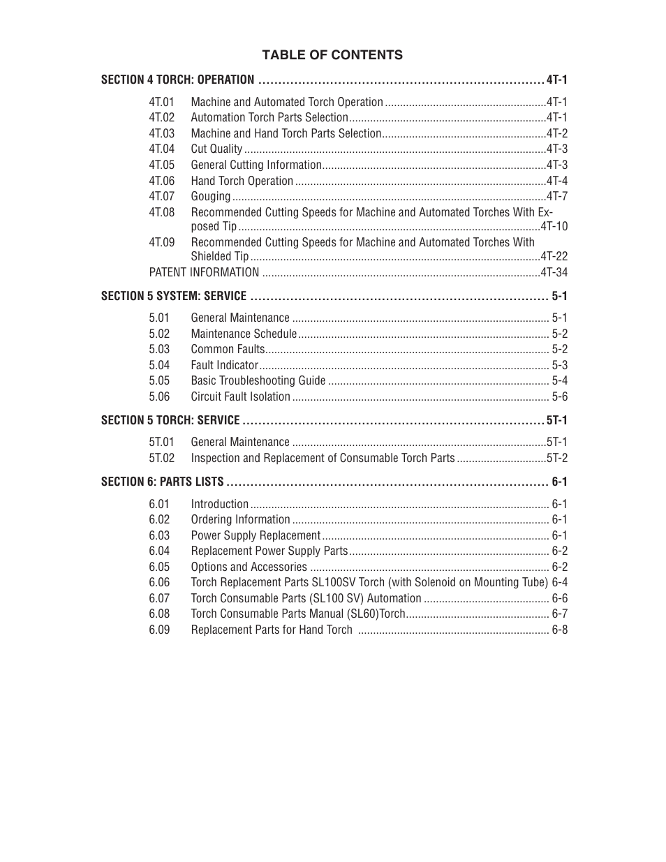 Tweco A40 CutMaster User Manual | Page 5 / 112