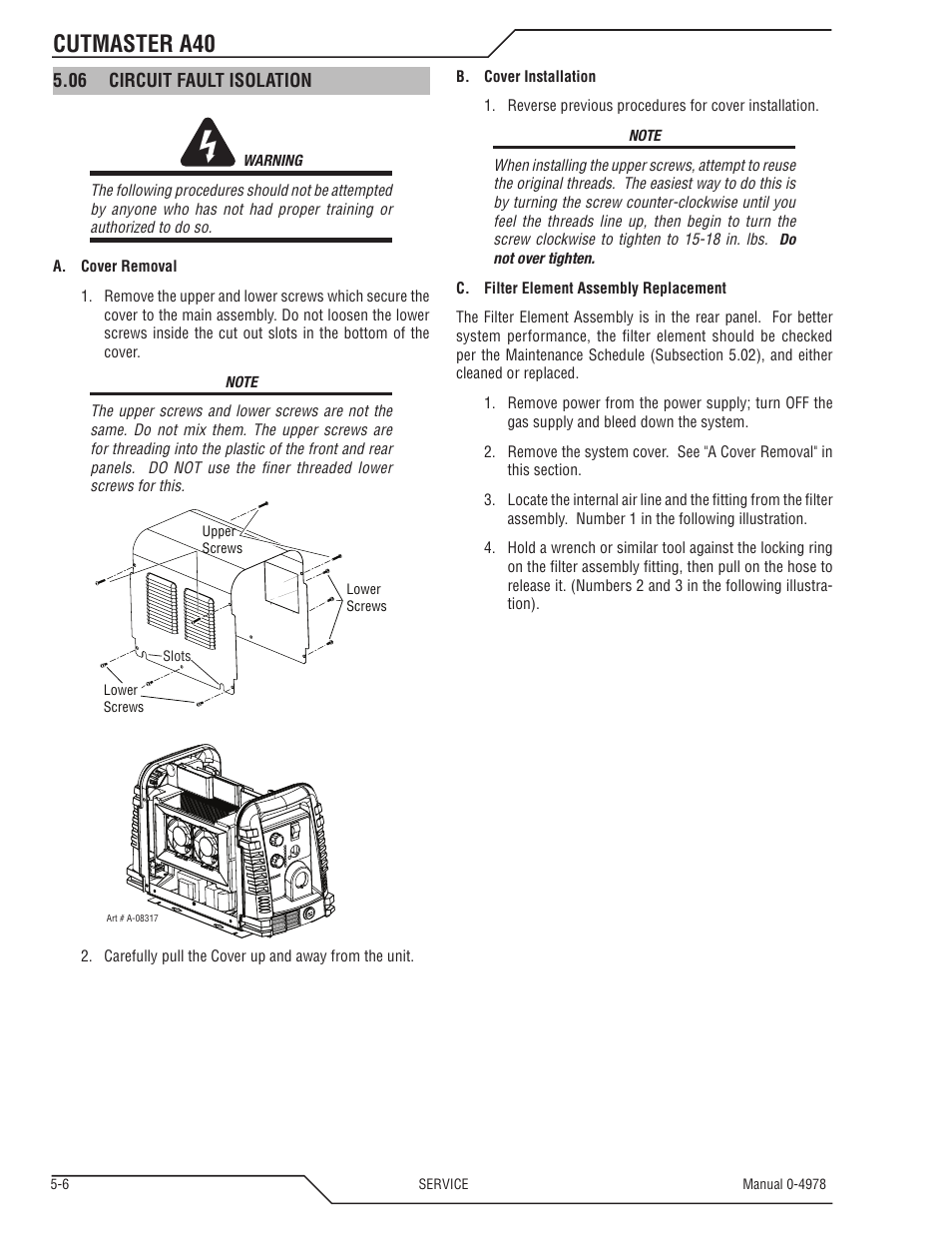 Cutmaster a40 | Tweco A40 CutMaster User Manual | Page 82 / 112