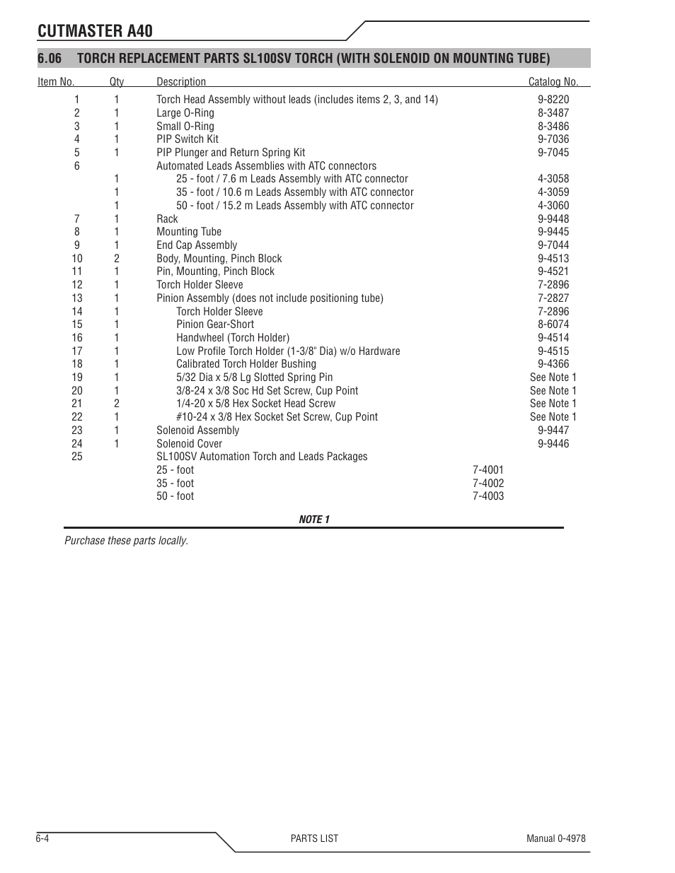 Cutmaster a40 | Tweco A40 CutMaster User Manual | Page 90 / 112