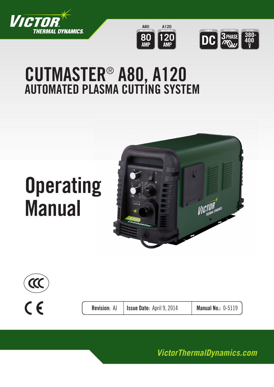 Tweco A80-A120 CutMaster User Manual | 104 pages