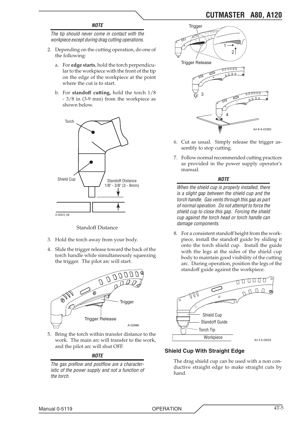 Tweco A80-A120 CutMaster User Manual | Page 37 / 104