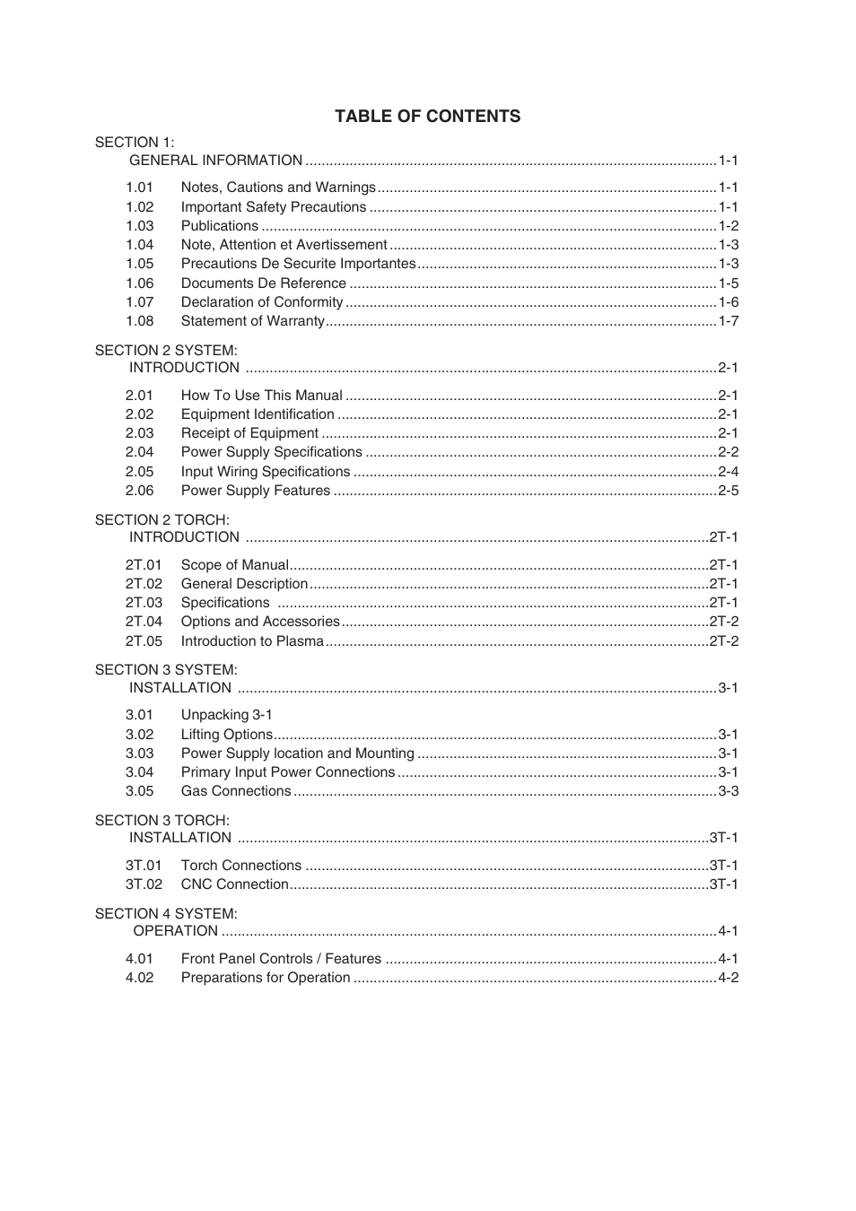 Tweco A80-A120 CutMaster User Manual | Page 4 / 104