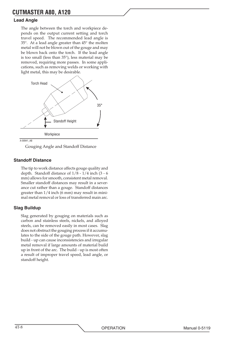 Tweco A80-A120 CutMaster User Manual | Page 40 / 104