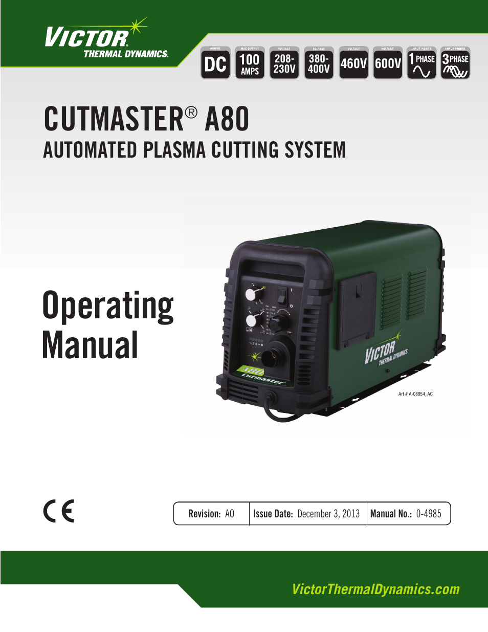 Tweco A80 CutMaster User Manual | 124 pages