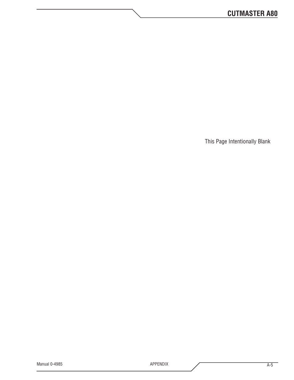 Cutmaster a80 | Tweco A80 CutMaster User Manual | Page 115 / 124