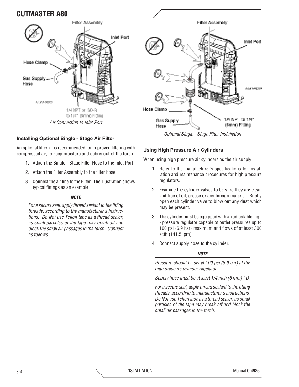 Cutmaster a80 | Tweco A80 CutMaster User Manual | Page 26 / 124