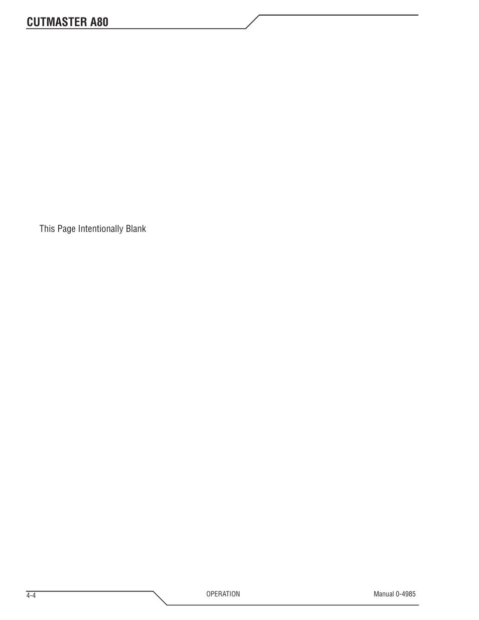 Cutmaster a80 | Tweco A80 CutMaster User Manual | Page 34 / 124