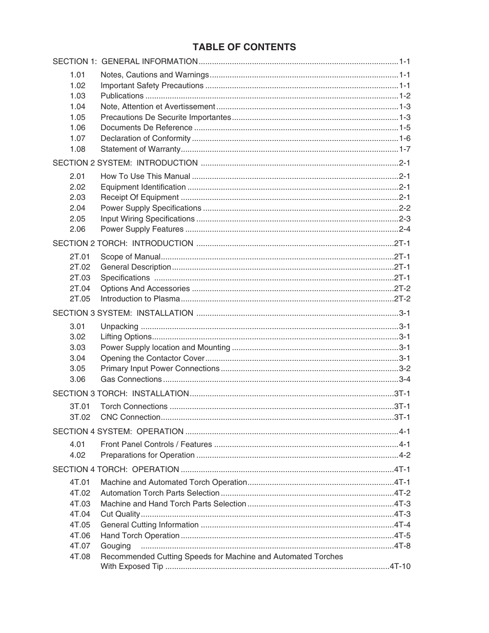 Tweco A80 CutMaster User Manual | Page 5 / 124