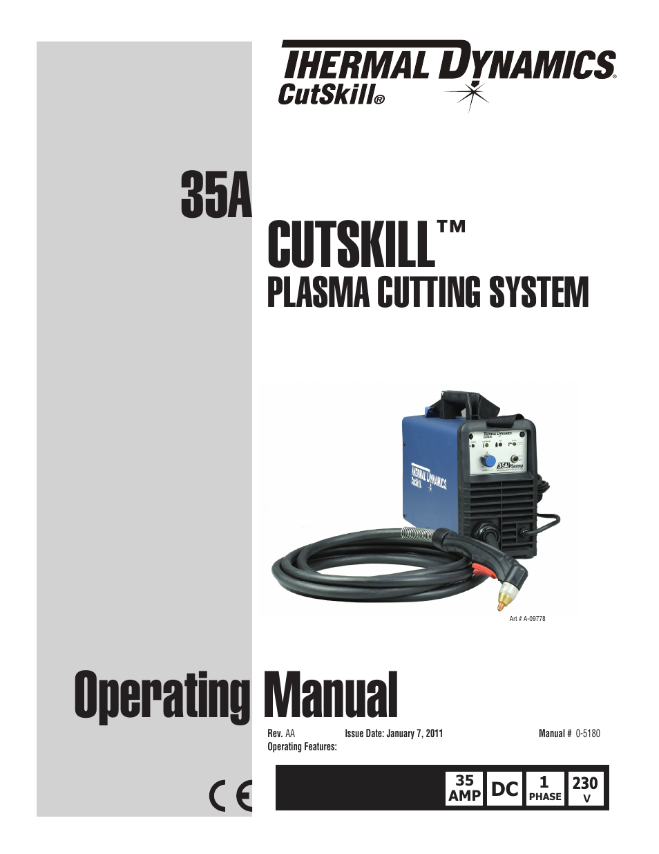 Tweco 35A CutSkill Power Supply and SL40 Torch EU version User Manual | 40 pages