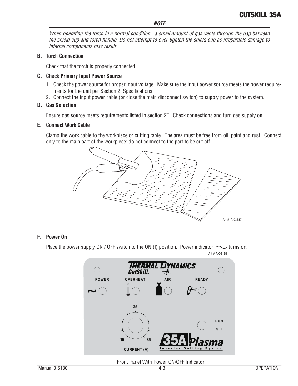 Cutskill 35a | Tweco 35A CutSkill Power Supply and SL40 Torch EU version User Manual | Page 23 / 40