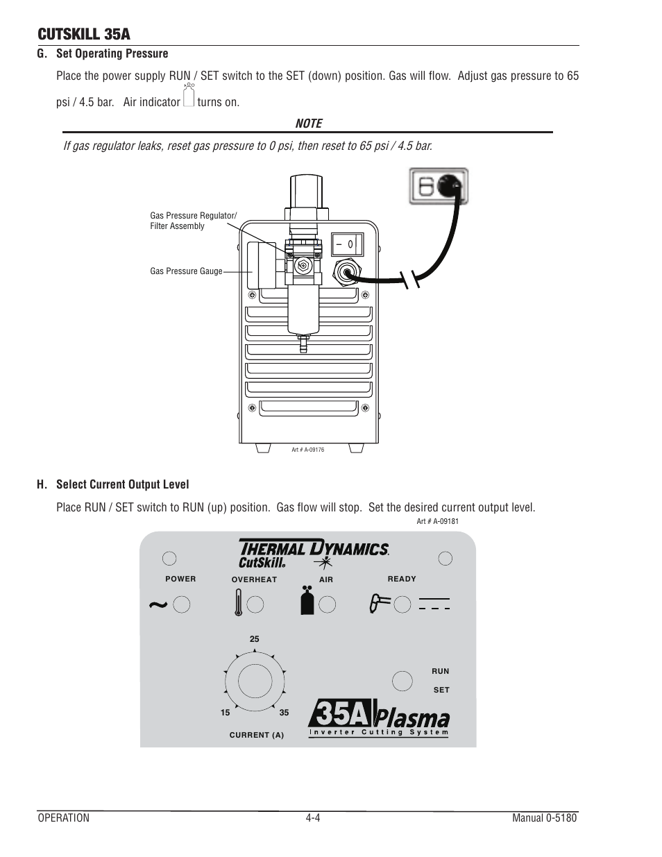 Cutskill 35a | Tweco 35A CutSkill Power Supply and SL40 Torch EU version User Manual | Page 24 / 40