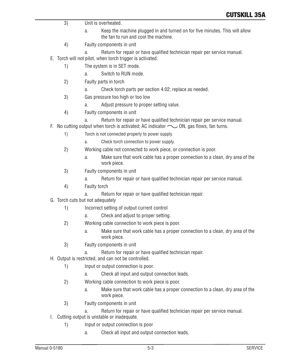 Cutskill 35a | Tweco 35A CutSkill Power Supply and SL40 Torch EU version User Manual | Page 31 / 40