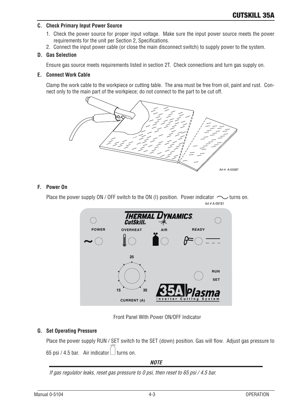 Cutskill 35a | Tweco 35A CutSkill User Manual | Page 21 / 38