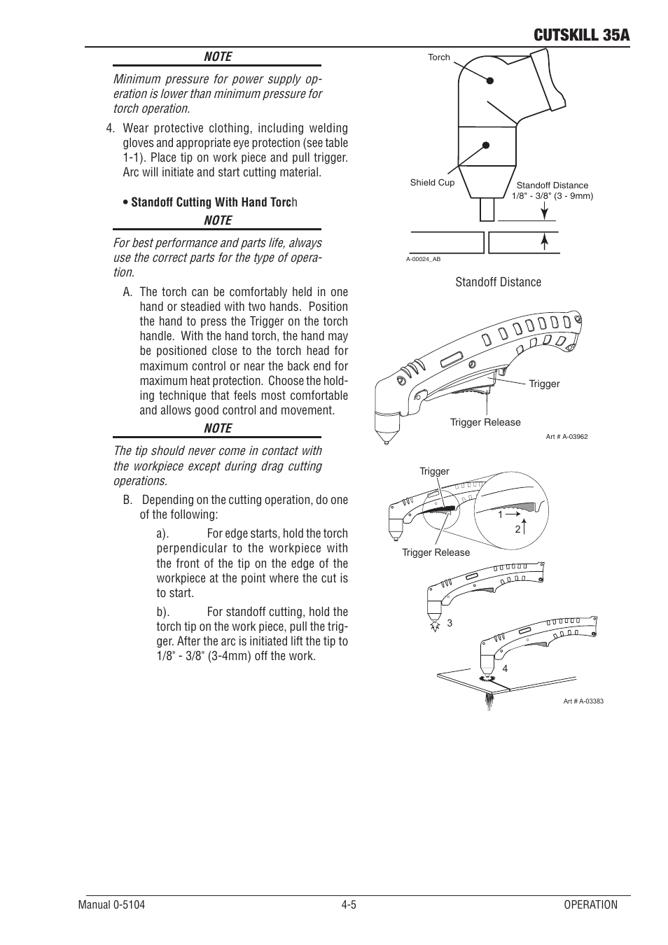 Cutskill 35a | Tweco 35A CutSkill User Manual | Page 23 / 38