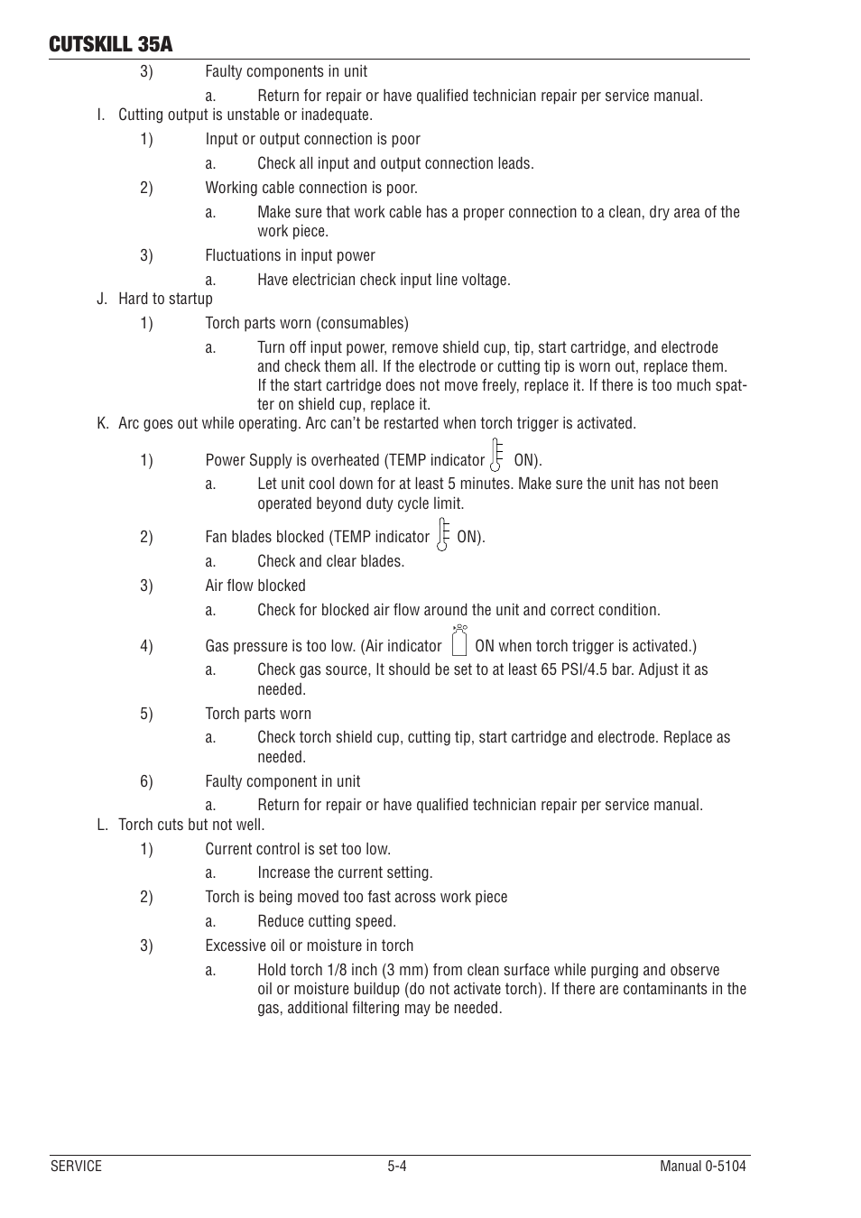 Cutskill 35a | Tweco 35A CutSkill User Manual | Page 30 / 38