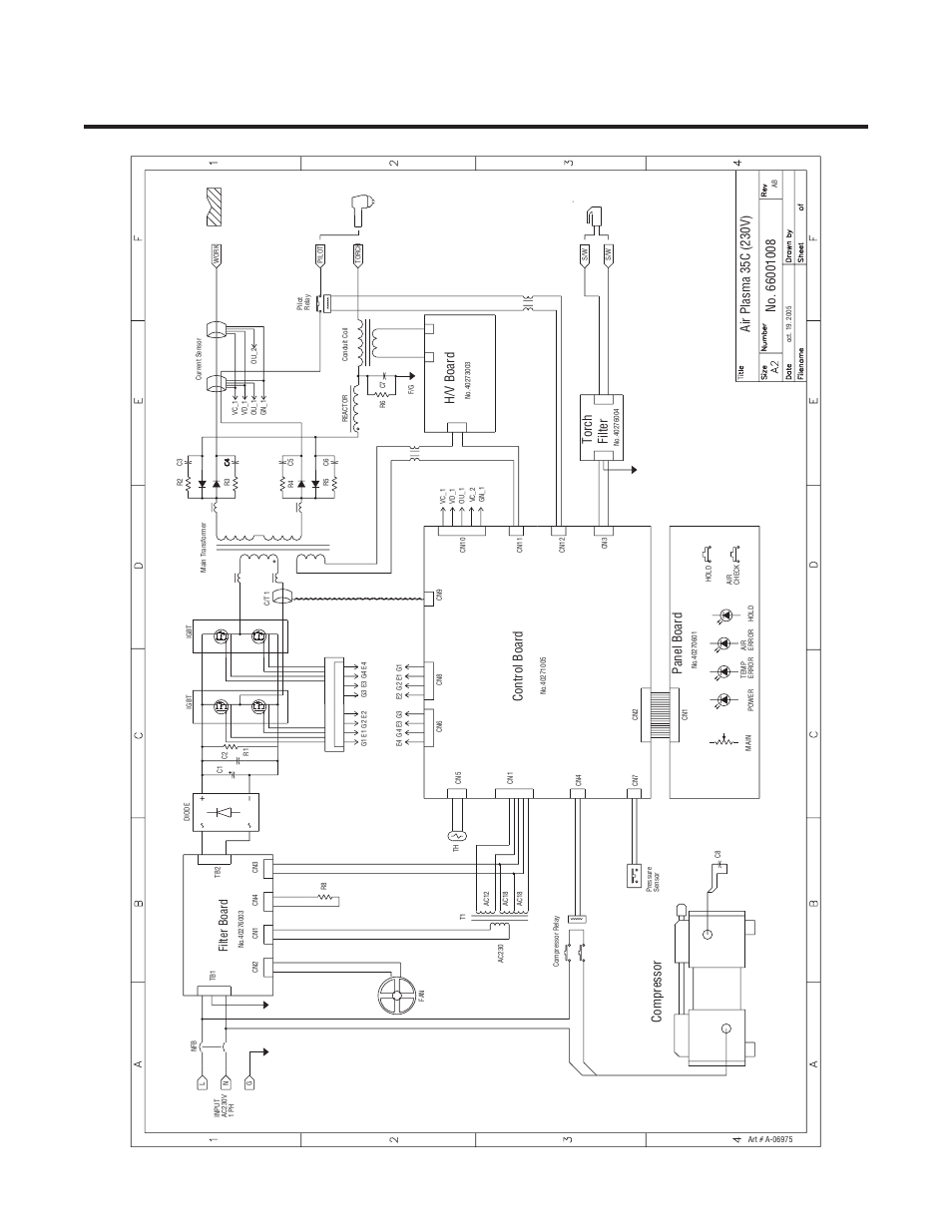 Appendix 3: system schematic 230v non ce | Tweco C-35C CutSkill User Manual | Page 23 / 26