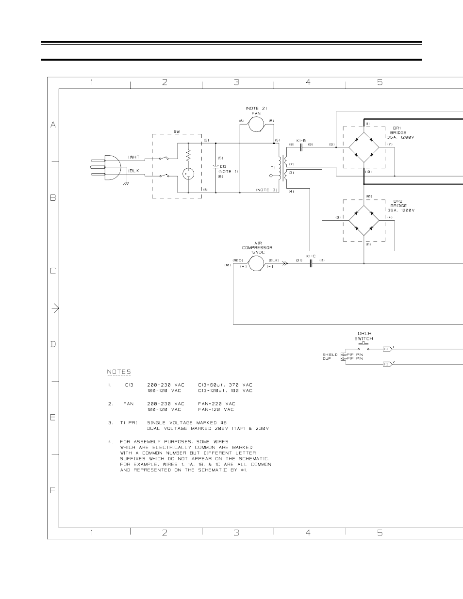 Appendix ii: interconnecting diagram | Tweco 220 VAC 50Hz Drag-Gun User Manual | Page 28 / 30