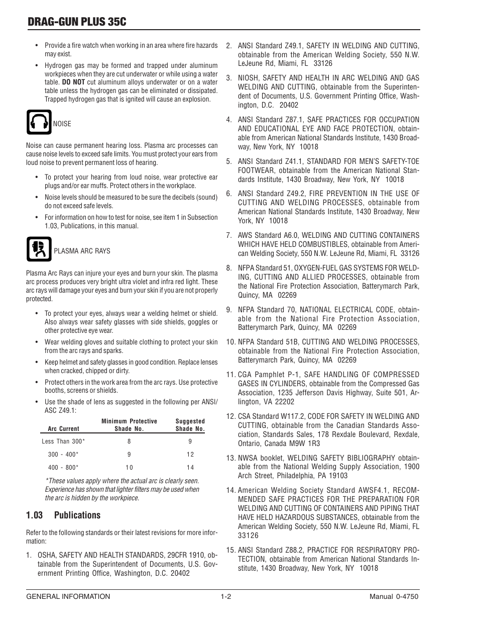 03 publications, 03 publications -2, Drag-gun plus 35c | Tweco 35C Drag-Gun Plus User Manual | Page 7 / 28