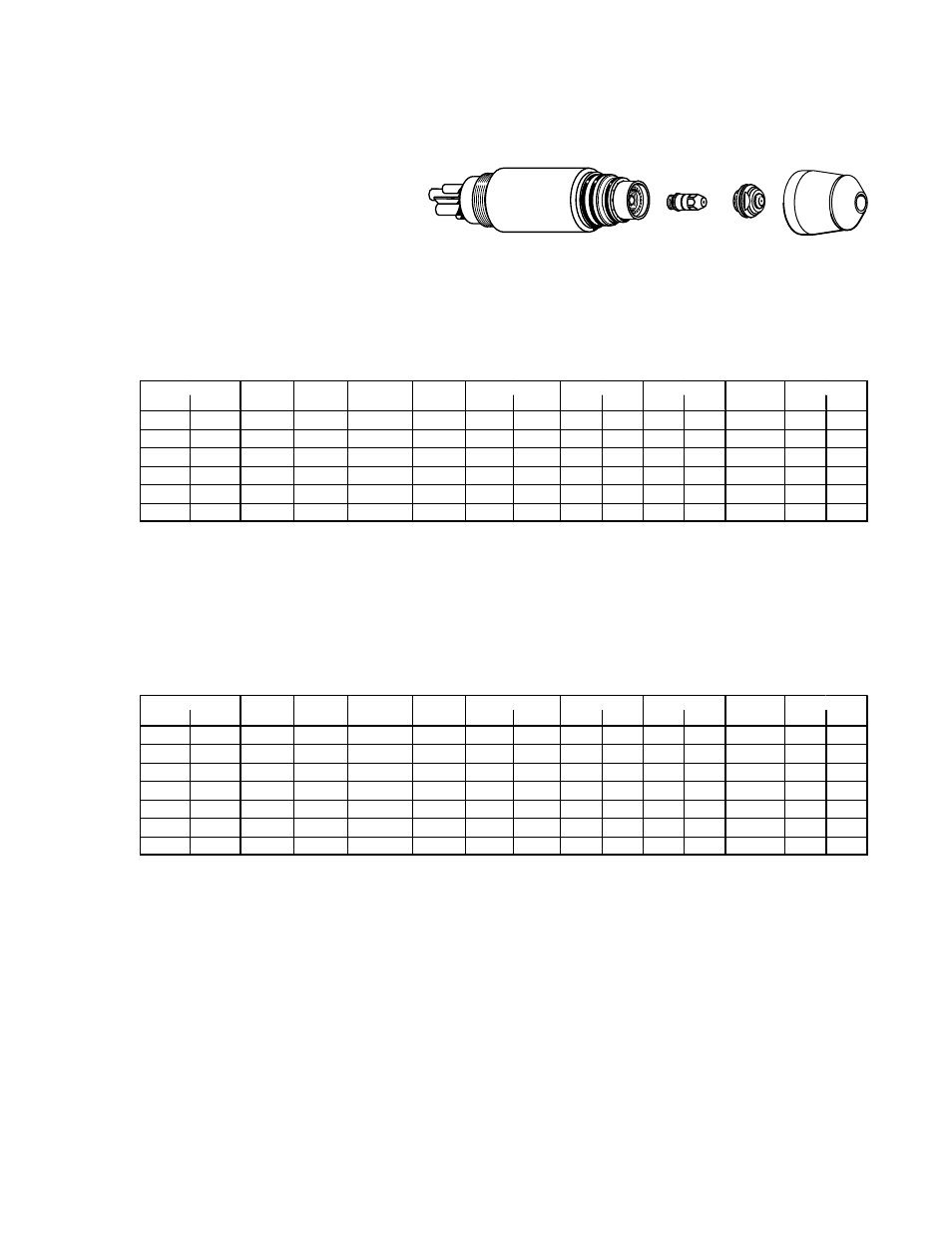 Automated cutting speeds (continued), Nitrogen plasma / water secondary, Electrode tip shield cup pcm-150 torch head | Tweco 15XC Merlin User Manual | Page 69 / 134