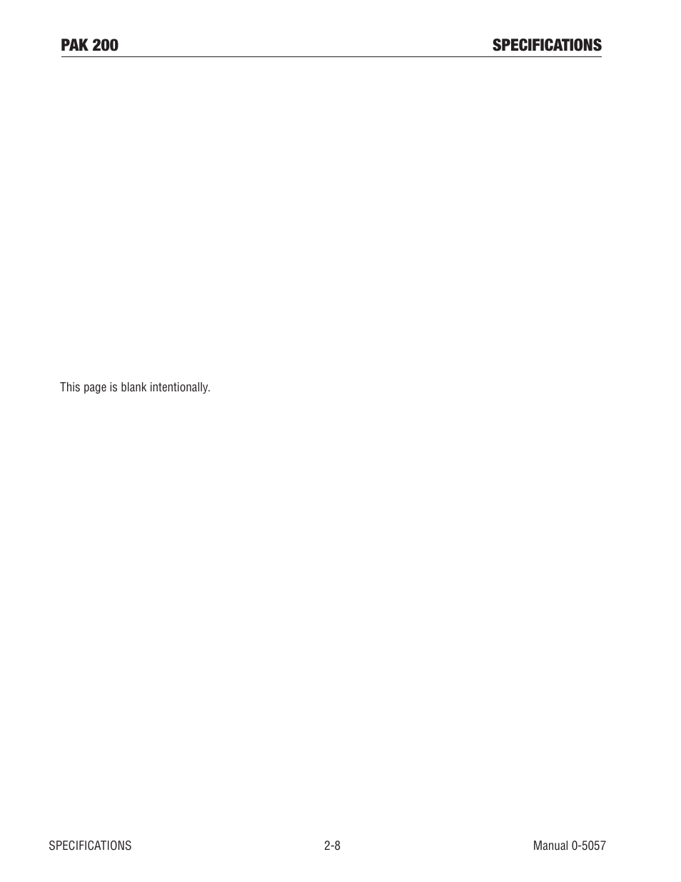 Pak 200 specifications | Tweco Pak 200 User Manual | Page 26 / 112