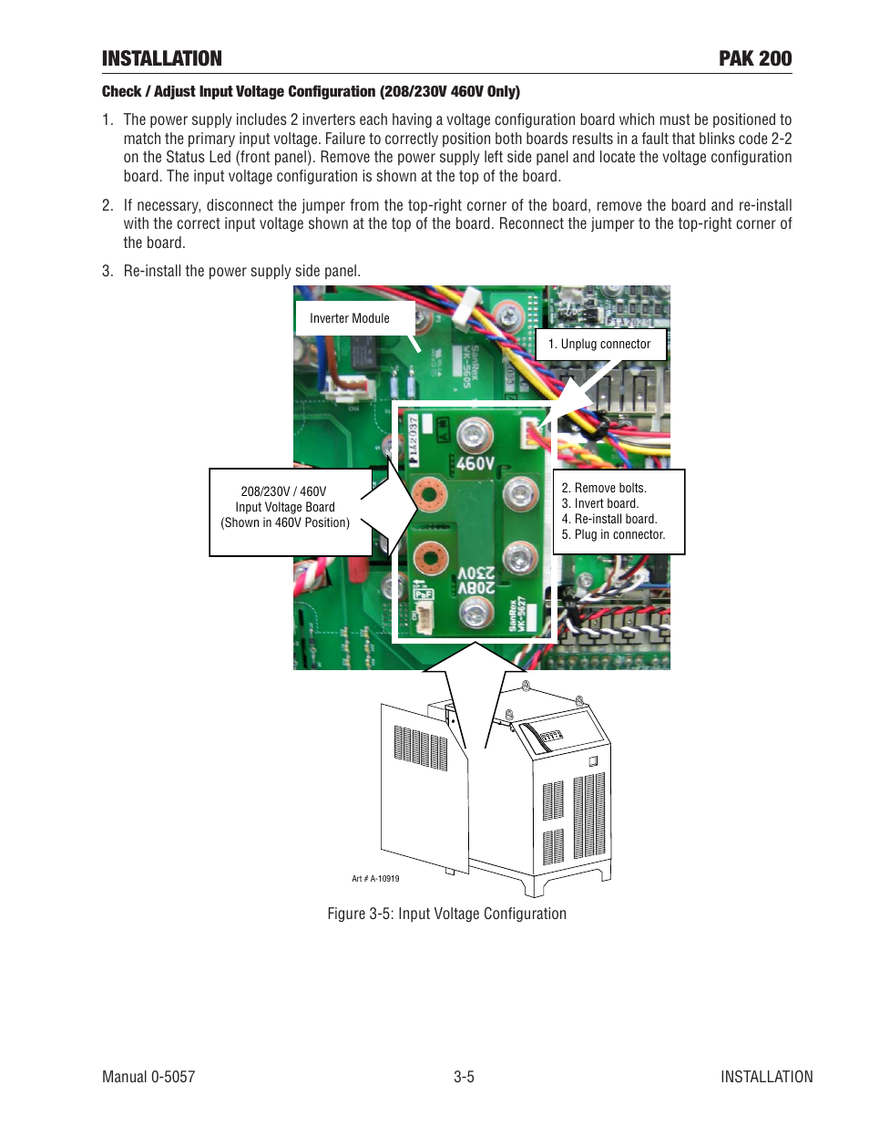 Installation pak 200 | Tweco Pak 200 User Manual | Page 31 / 112