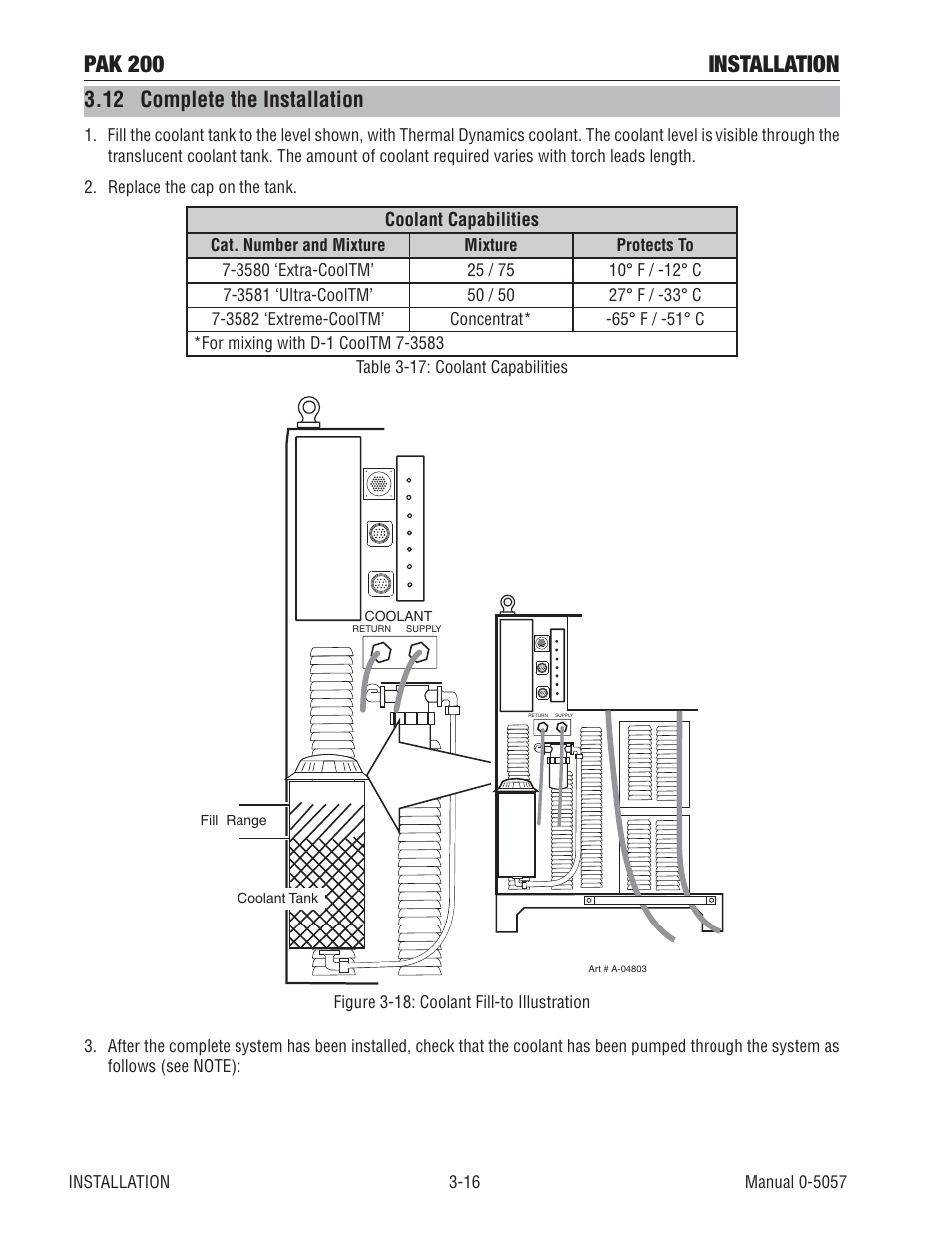 12 complete the installation, Pak 200 installation | Tweco Pak 200 User Manual | Page 42 / 112