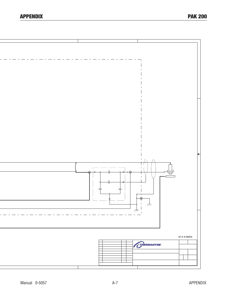 Appendix pak 200, Torch, Schematic | Tweco Pak 200 User Manual | Page 97 / 112