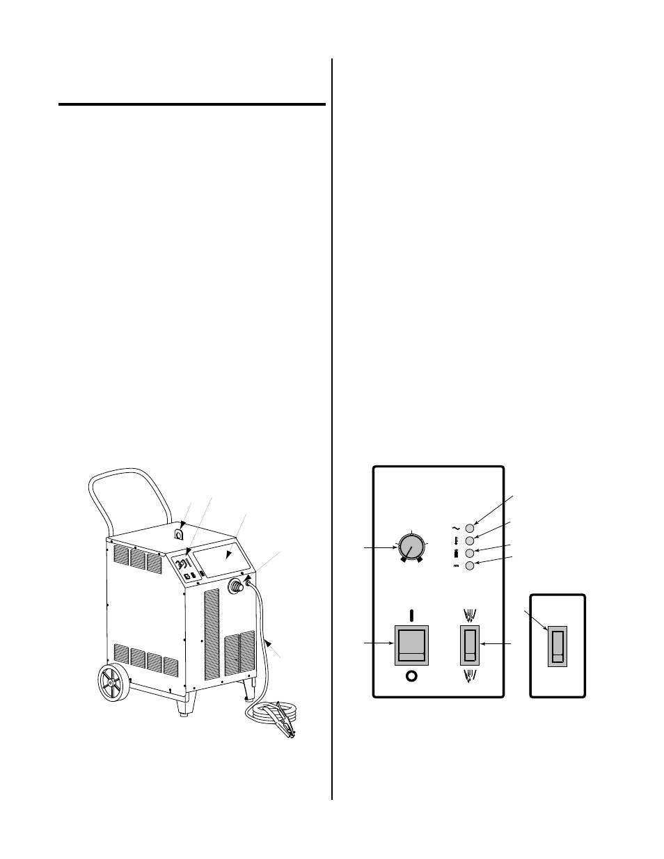 Section 4: operation, 01 introduction, 02 operating controls | Section 4, Operation -1, 01 introduction -1 4.02 operating controls -1, A. front and access panel, B. control panel | Tweco CE PAK Master 150XL With Latch Circuit User Manual | Page 27 / 52