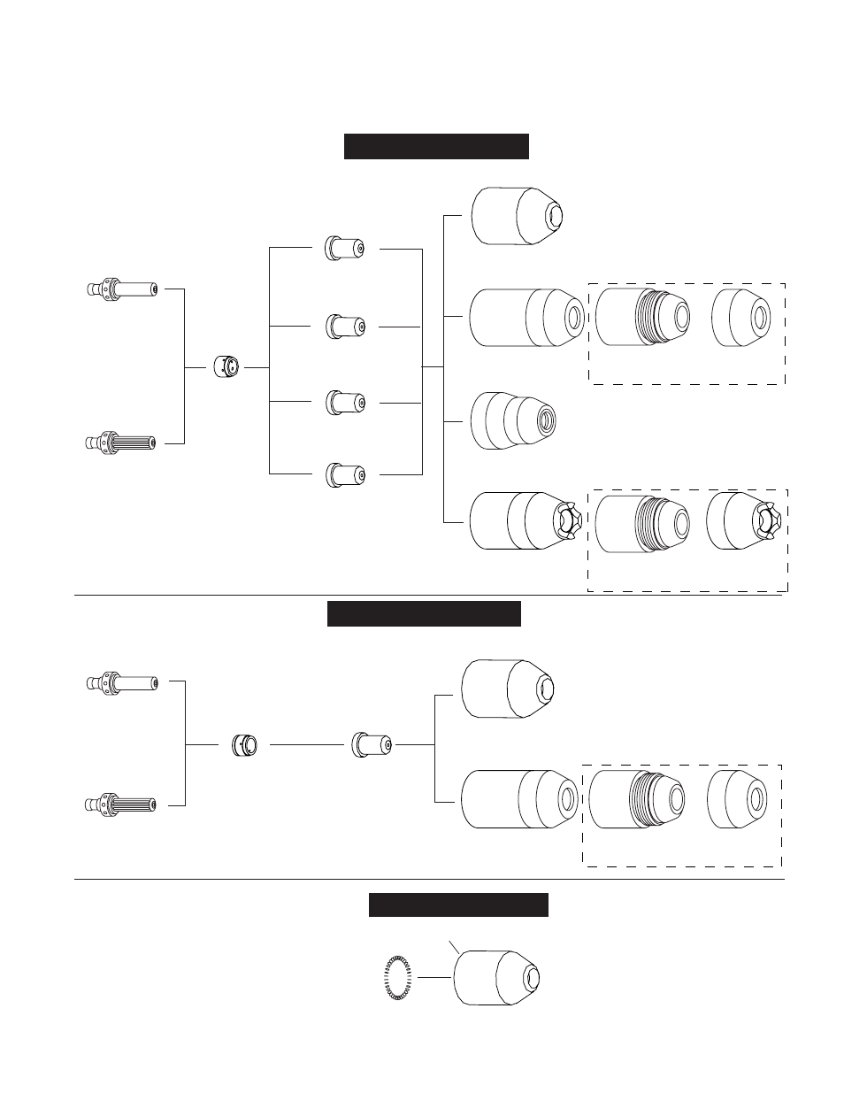 08 torch consumables, 08 torch consumables -10, Cutting consumables | Gouging consumables | Tweco PCM - 102 Machine Torch User Manual | Page 52 / 76