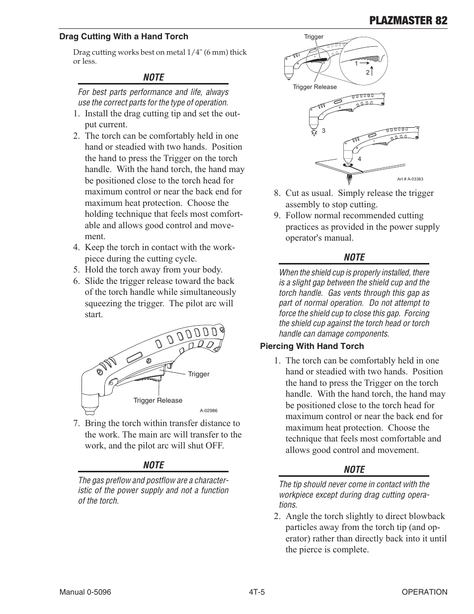Plazmaster 82 | Tweco 82 PlazMaster User Manual | Page 37 / 80