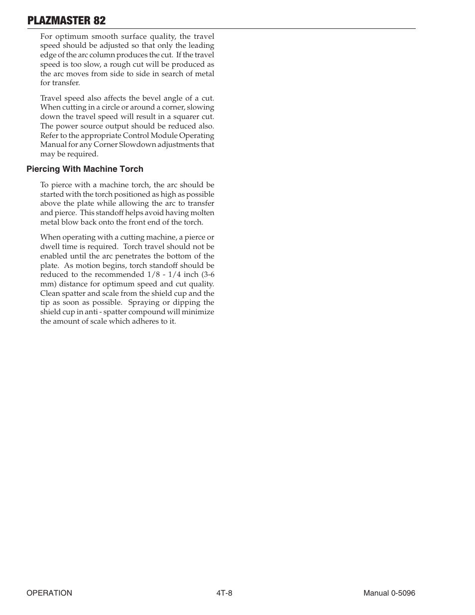 Plazmaster 82 | Tweco 82 PlazMaster User Manual | Page 40 / 80