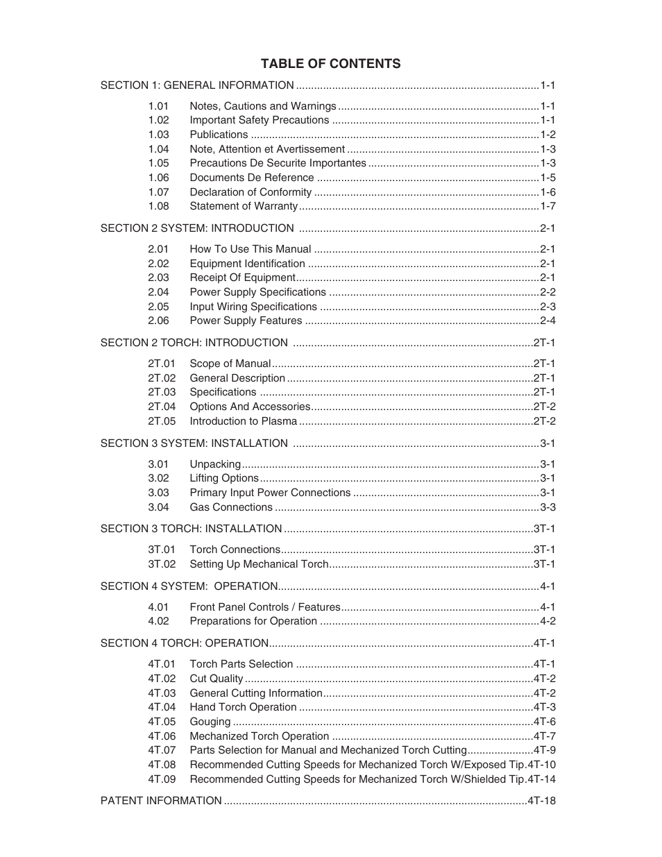 Tweco 82 PlazMaster User Manual | Page 5 / 80