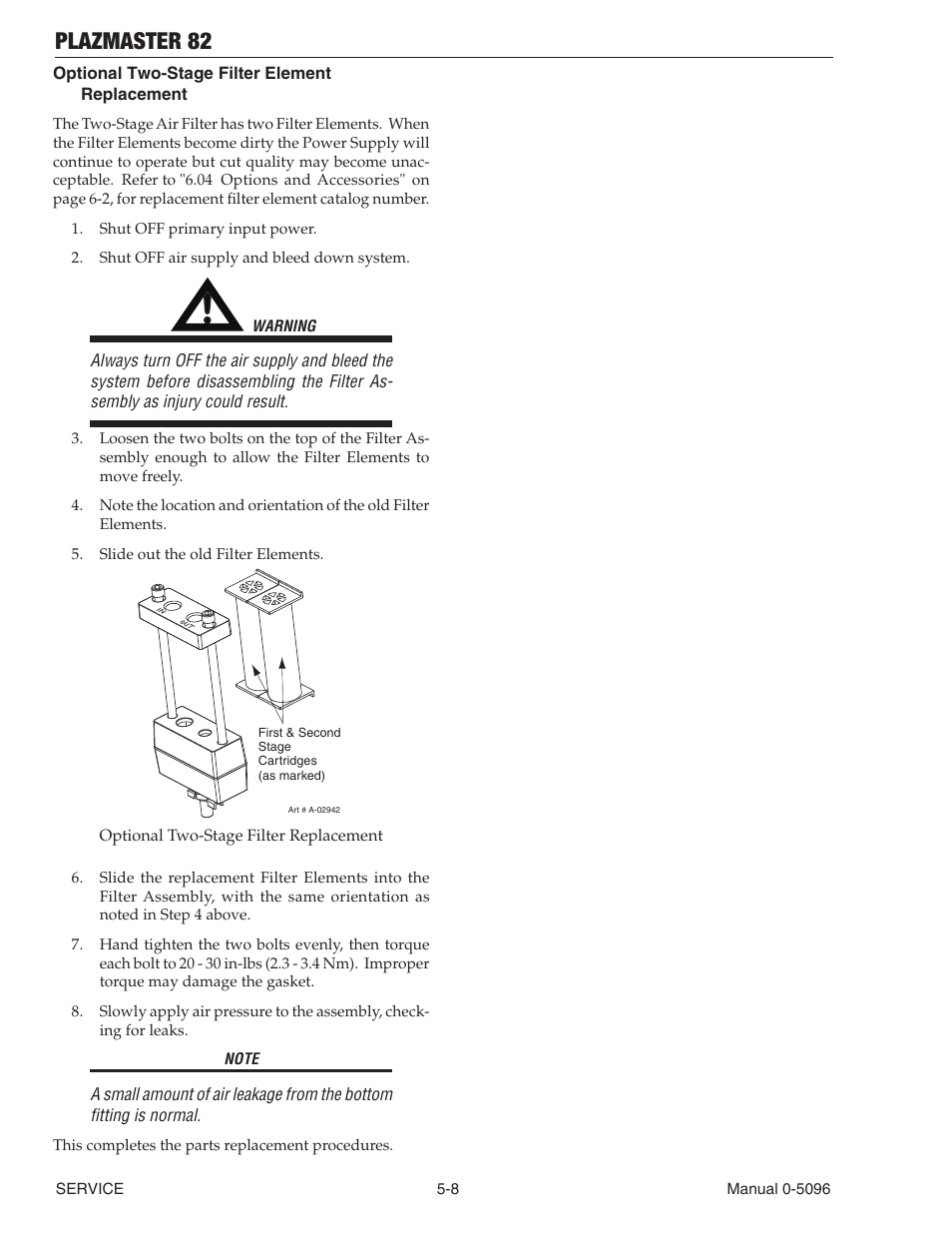 Plazmaster 82 | Tweco 82 PlazMaster User Manual | Page 60 / 80