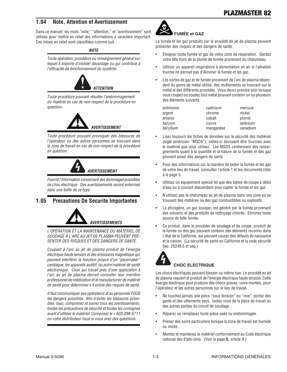 Plazmaster 82 | Tweco 82 PlazMaster User Manual | Page 9 / 80