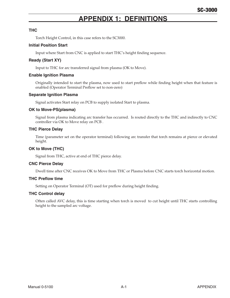 Appendix 1: definitions, Sc-3000 | Tweco SC-3000 User Manual | Page 71 / 86